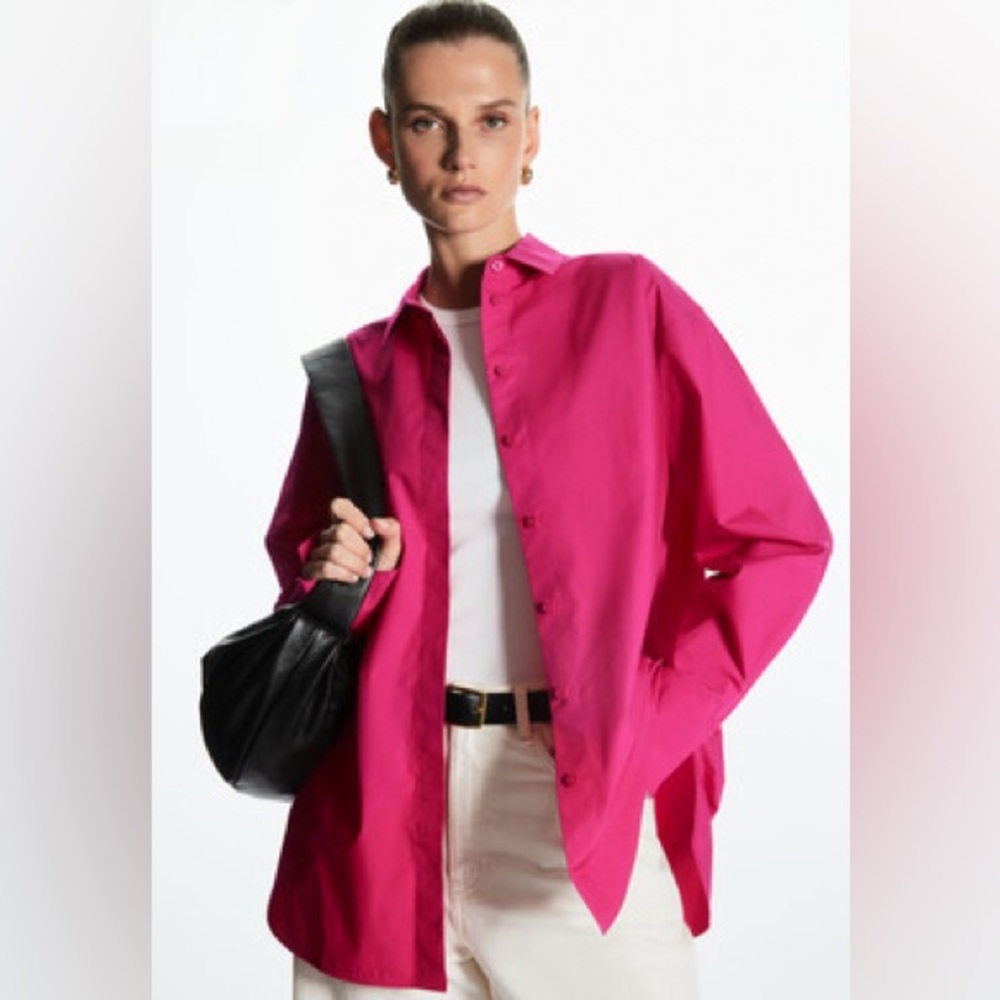 COS Fuchsia Button-Up Shirt
